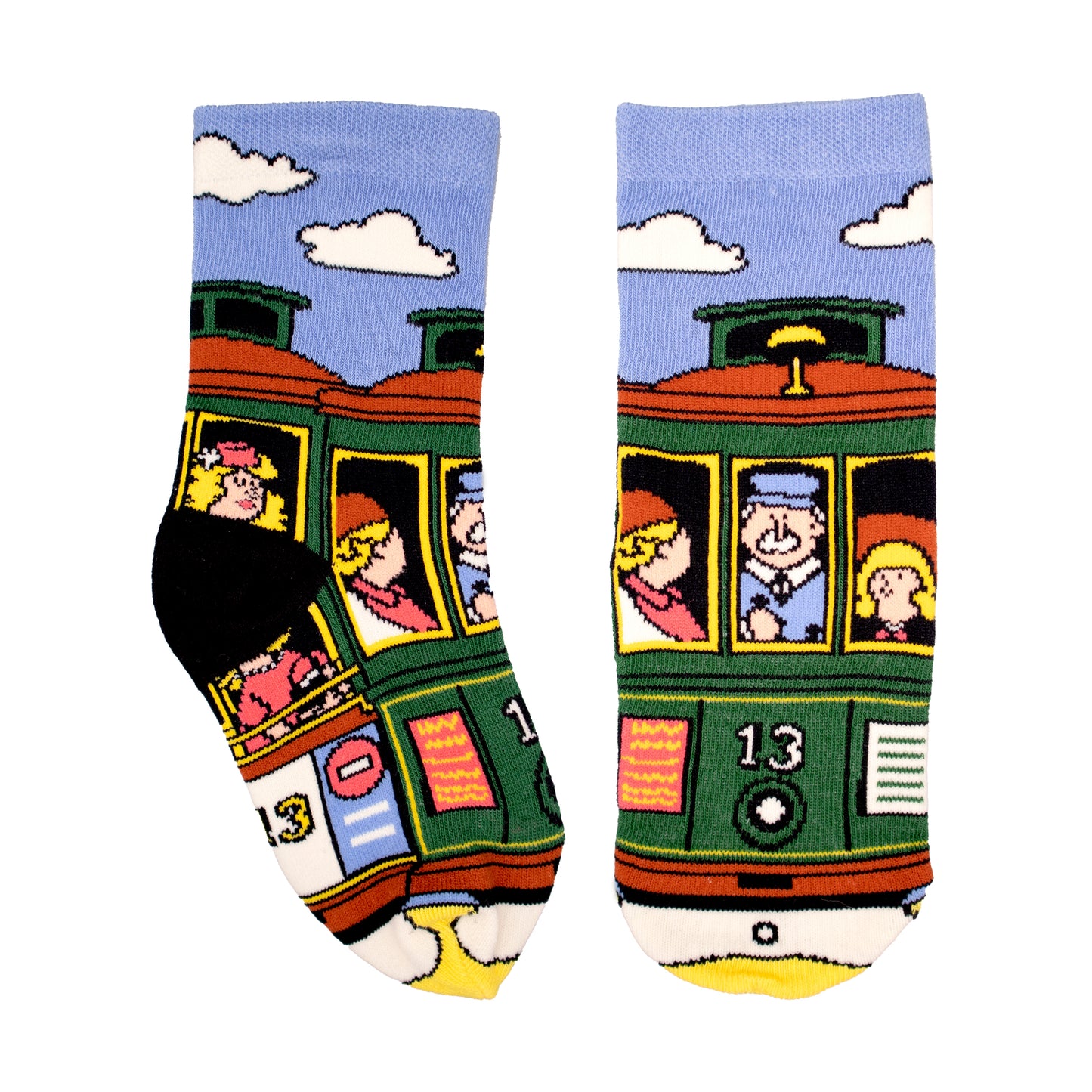 SF Cable Car Kids Crew Socks