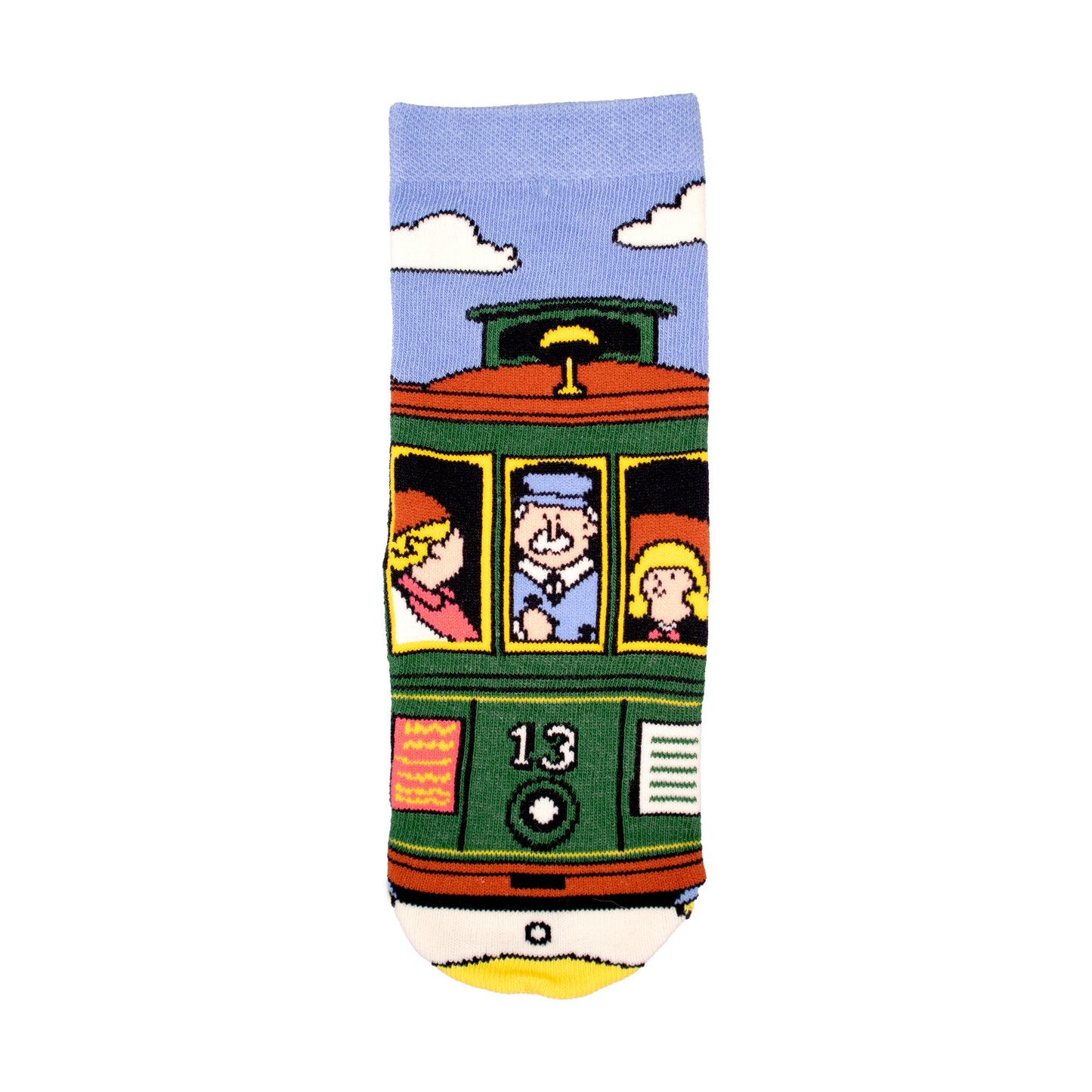 SF Cable Car Kids Crew Socks