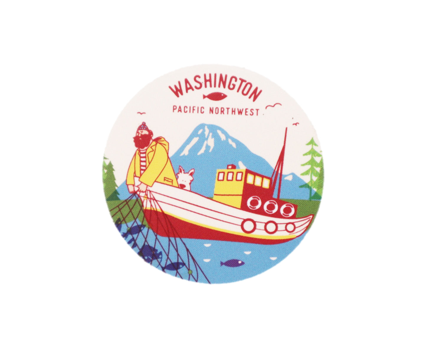 MIW  Fishermen Round Sticker