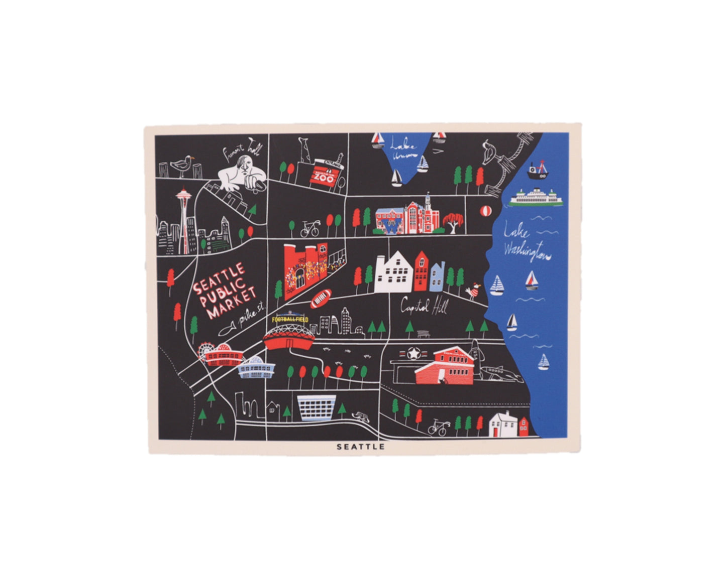 Seattle Map Sticker