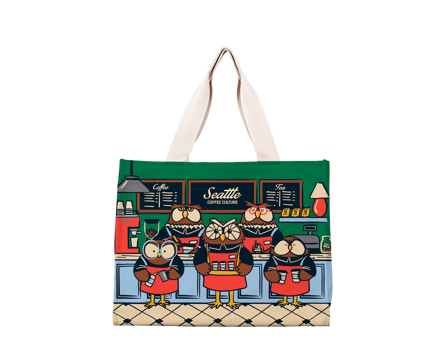 Seattle Owl Baristas Travel Tote Bag