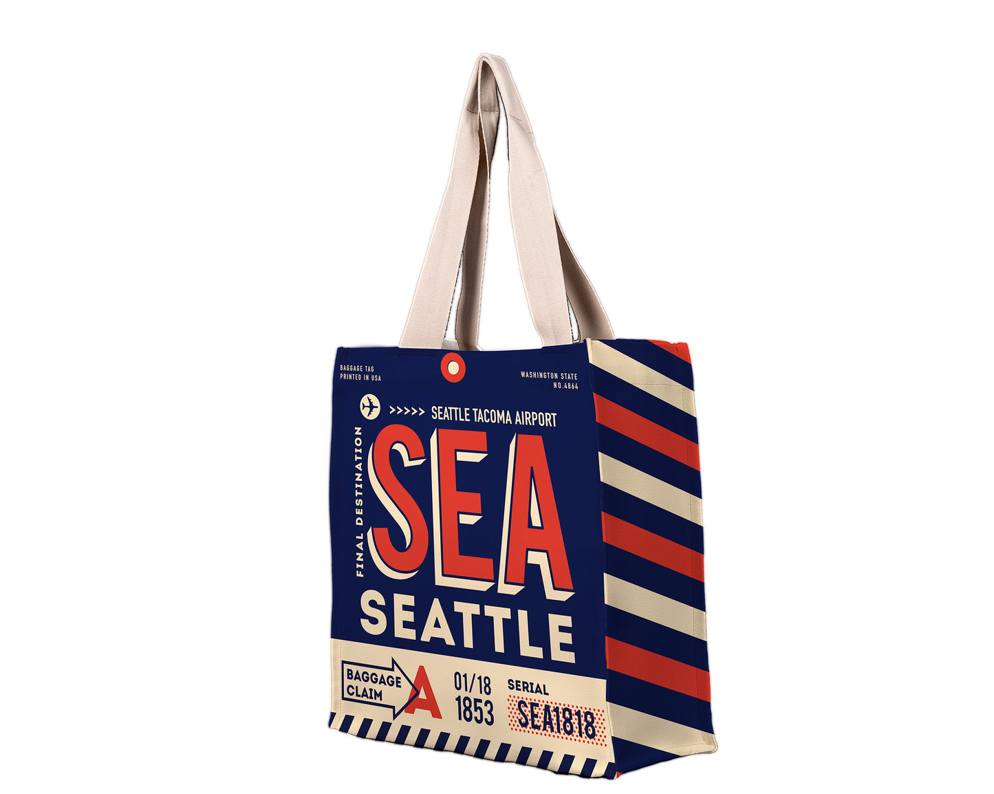 Seattle Luggage Tag Shopping Bag