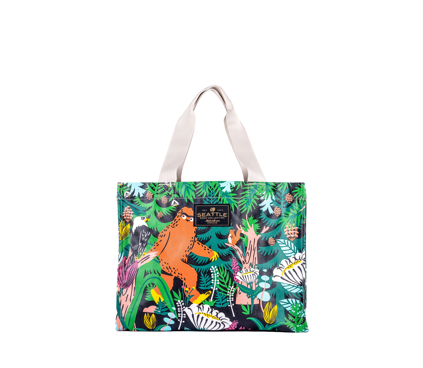 Seattle Big Foot Forest Travel Tote Bag