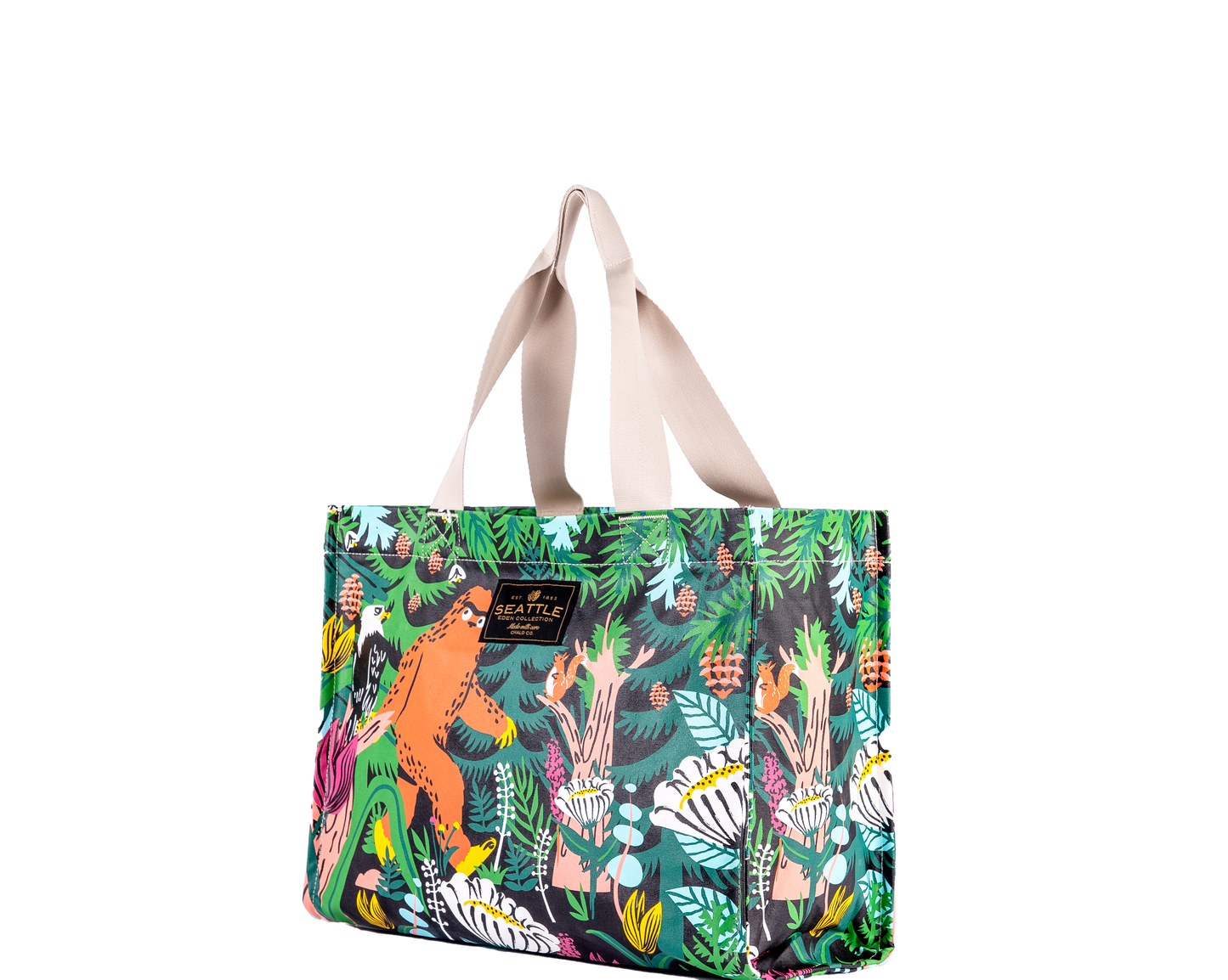 Seattle Big Foot Forest Travel Tote Bag
