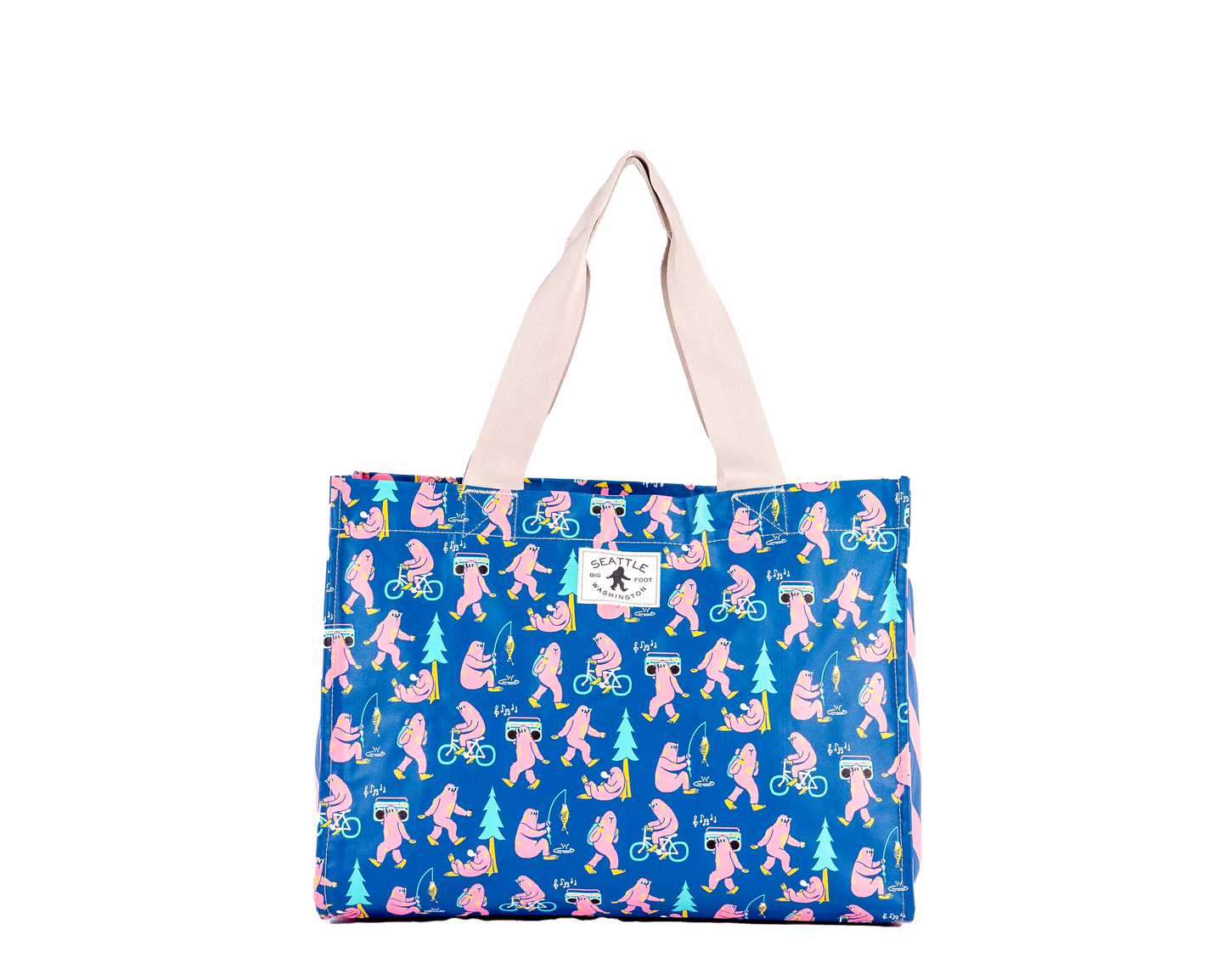 Seattle Big Foot Print Travel Tote Bag