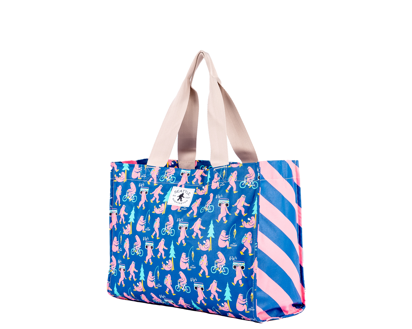 Seattle Big Foot Print Travel Tote Bag