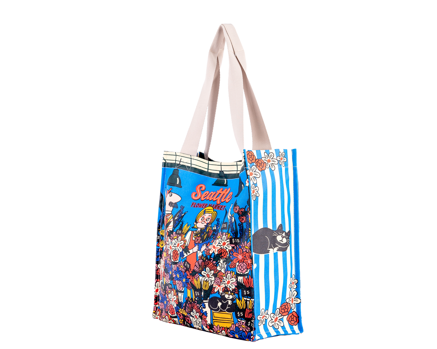 Seattle Floral Market Shopping Bag