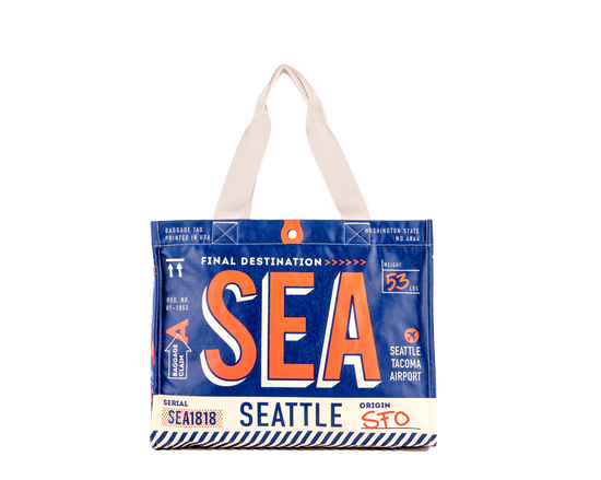 Seattle Luggage Tag Travel Tote Bag