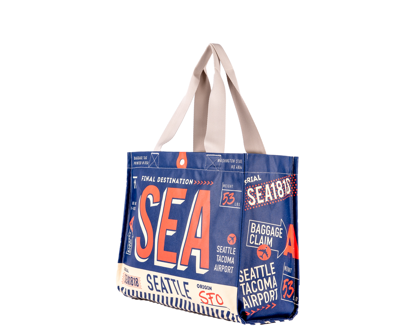 Seattle Luggage Tag Travel Tote Bag