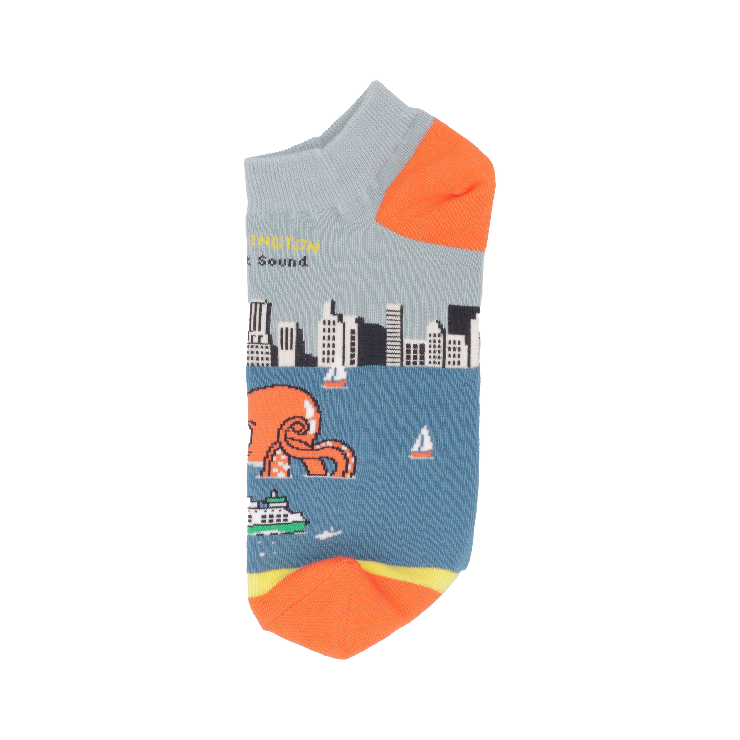 Seattle Octopus Skyline Ankle Socks