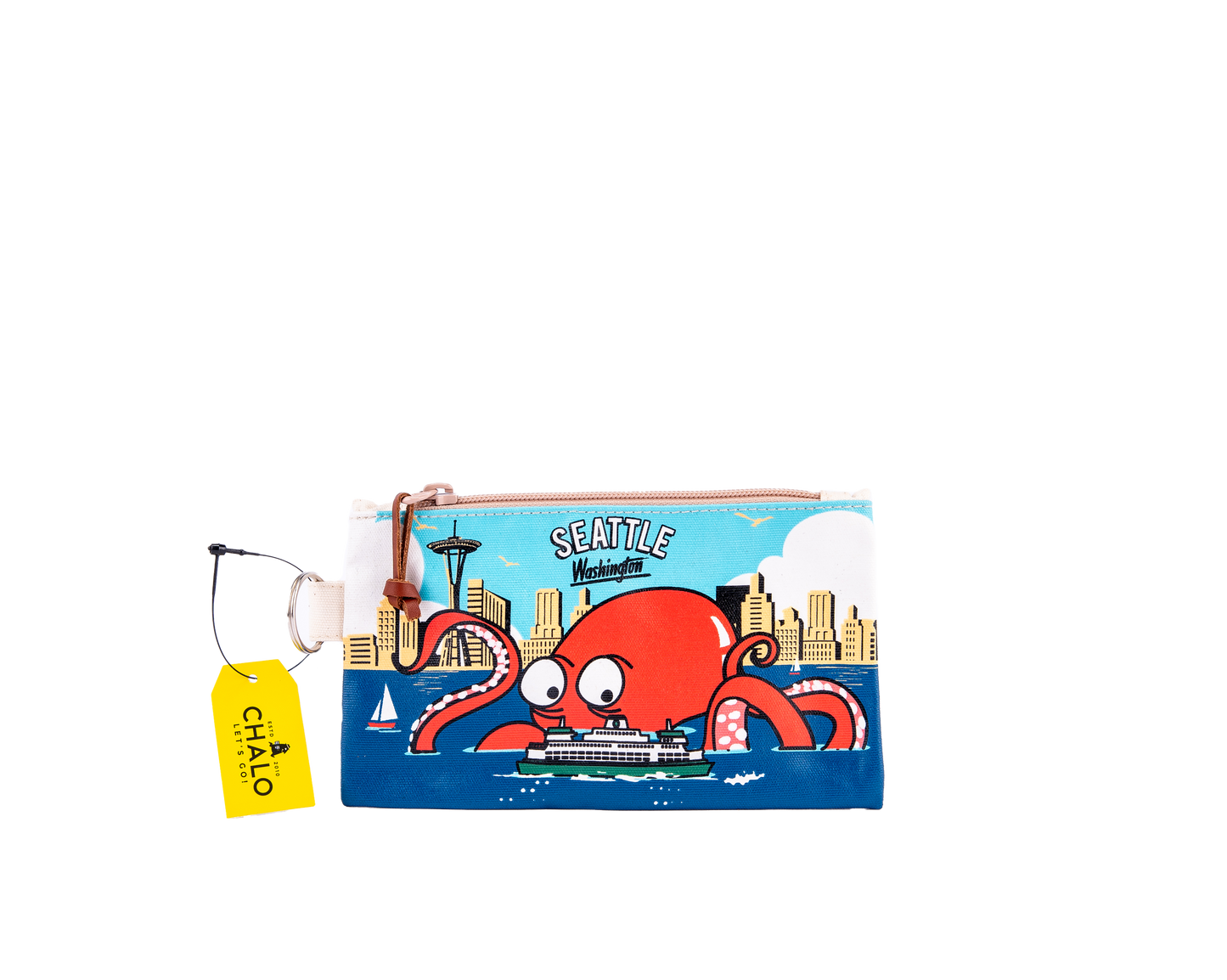 Seattle Octopus Skyline Small Pouch