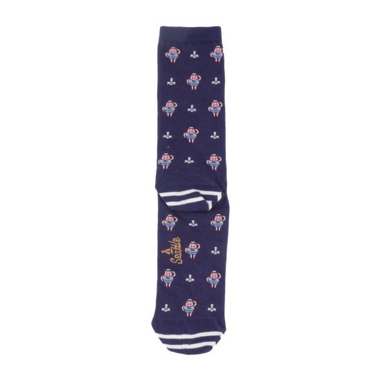Seattle Piggies Sailor Print Crew Socks