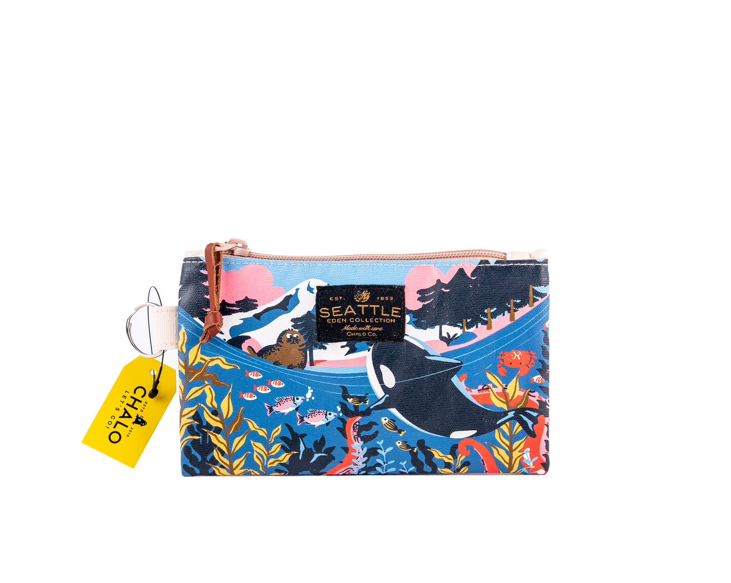 Seattle Underwater Orca Lifestyle Small Pouch
