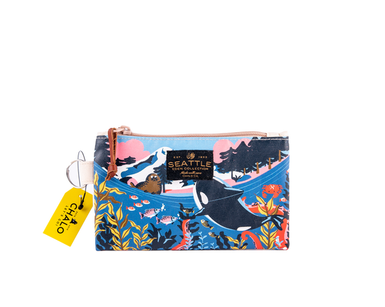 Seattle Underwater Orca Lifestyle Small Pouch