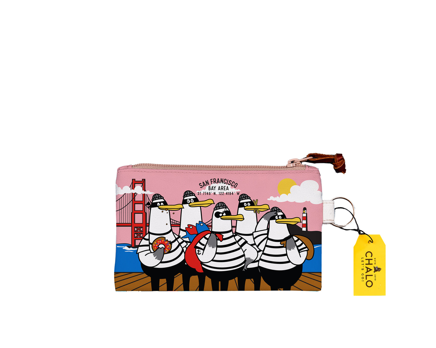SF Gull Robbers Pink Sky Small Pouch