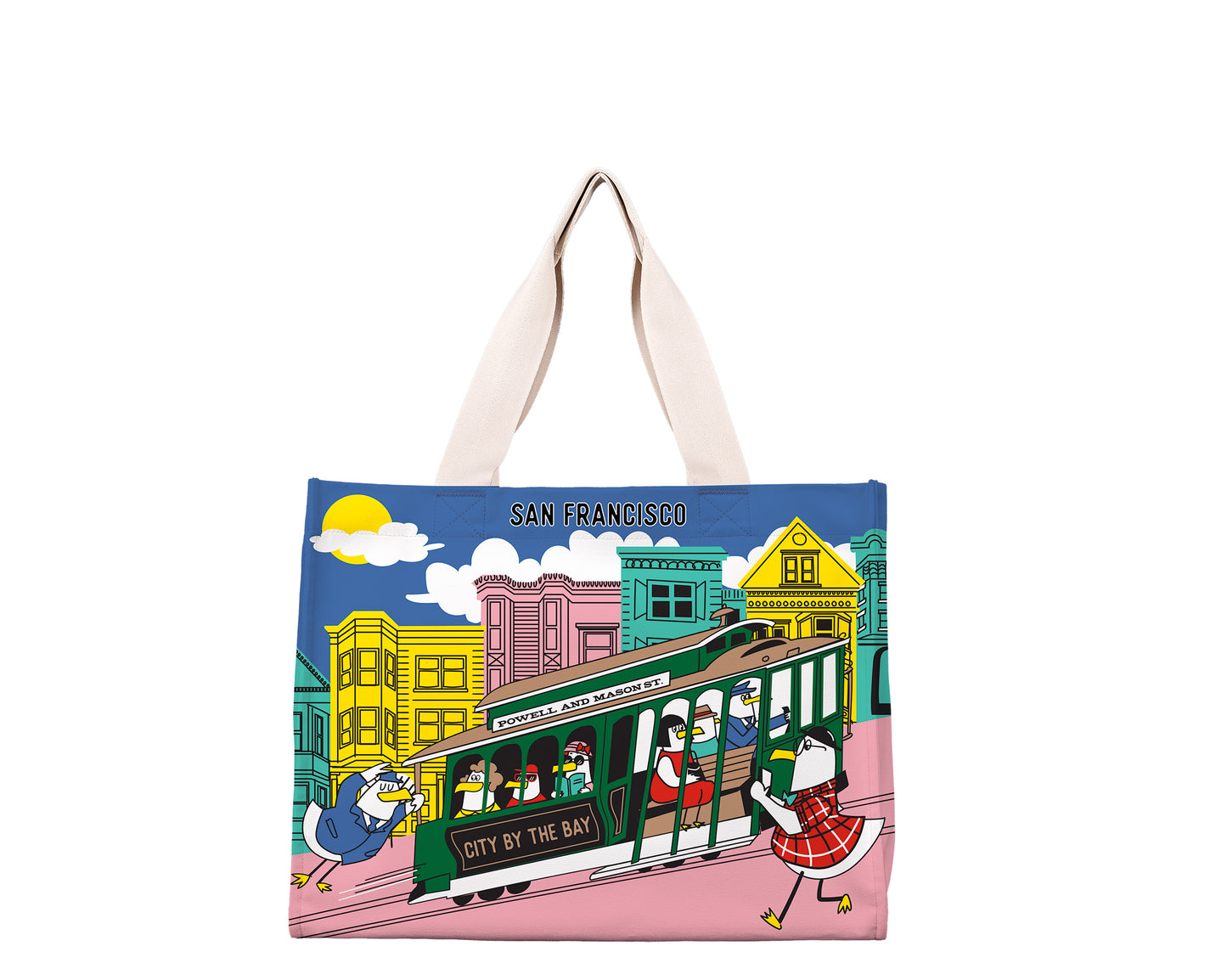 SF Gull Streetcar Travel Tote Bag