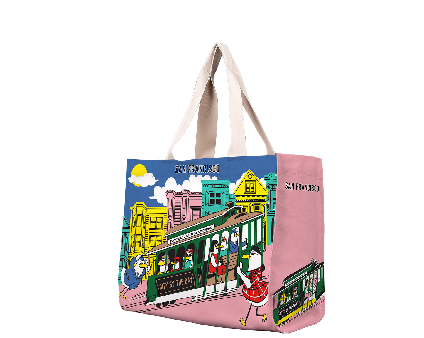 SF Gull Streetcar Travel Tote Bag