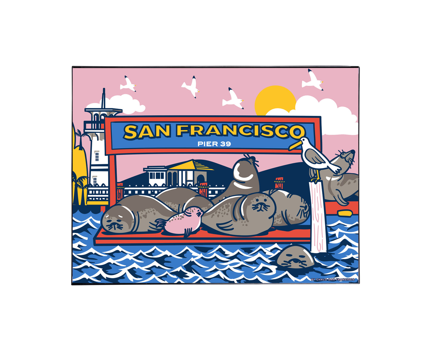 SF Pier 39 Seals Poster