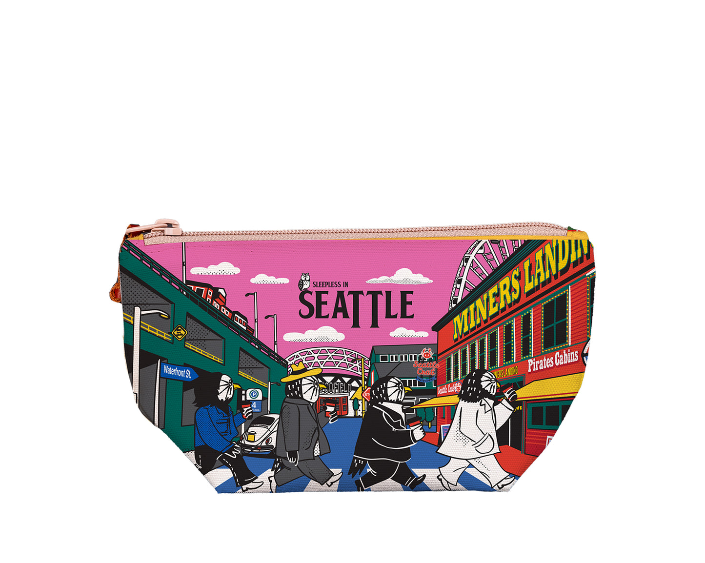 Seattle Sleepless in Waterfront Owls Medium Pouch