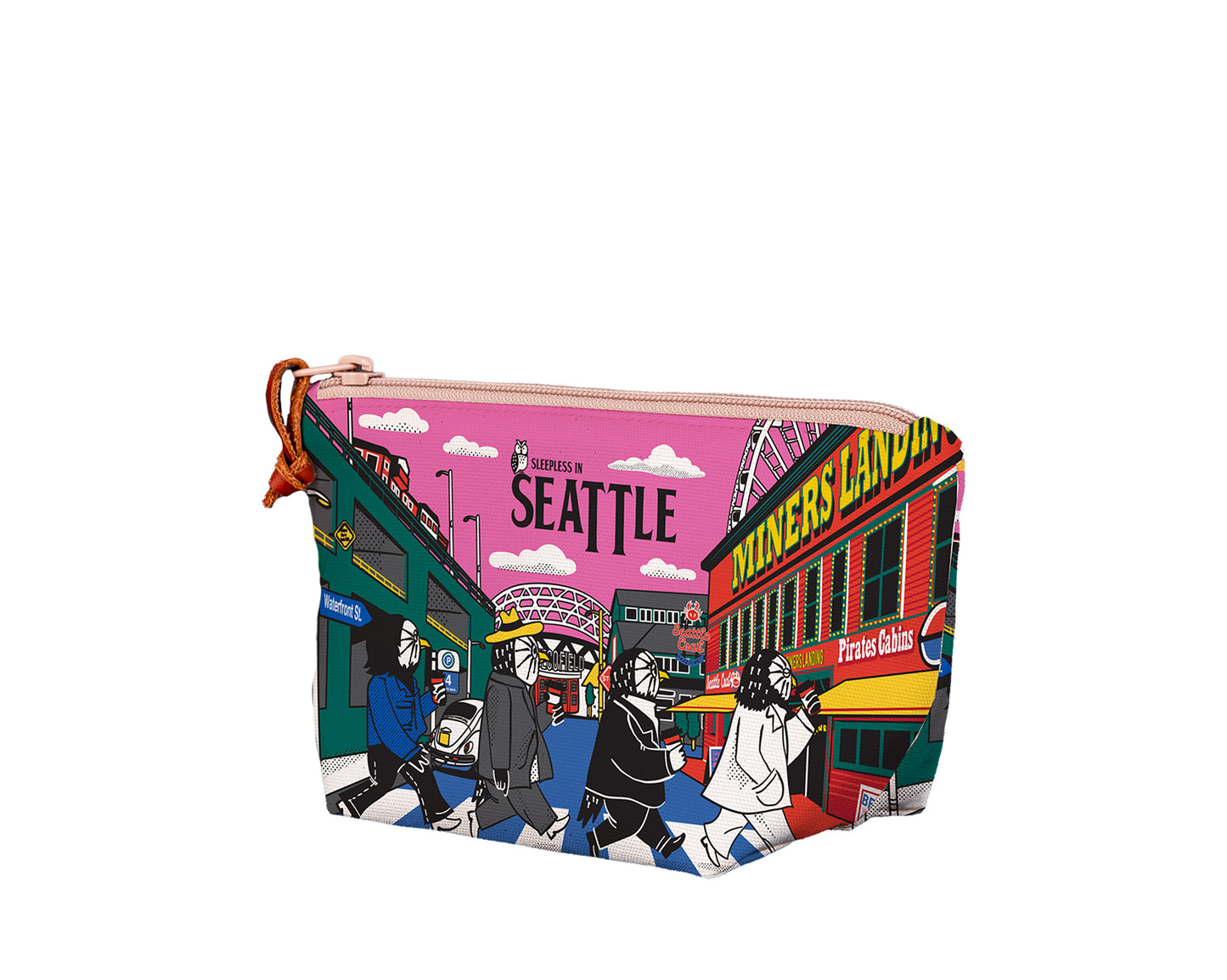 Seattle Sleepless in Waterfront Owls Medium Pouch