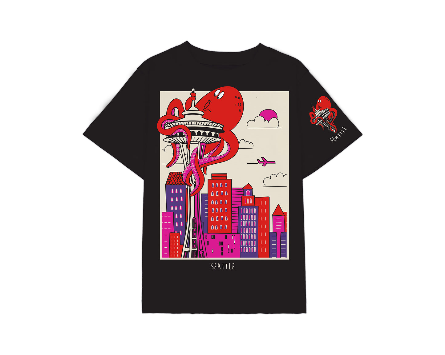 Space Needle Octopus T-shirt