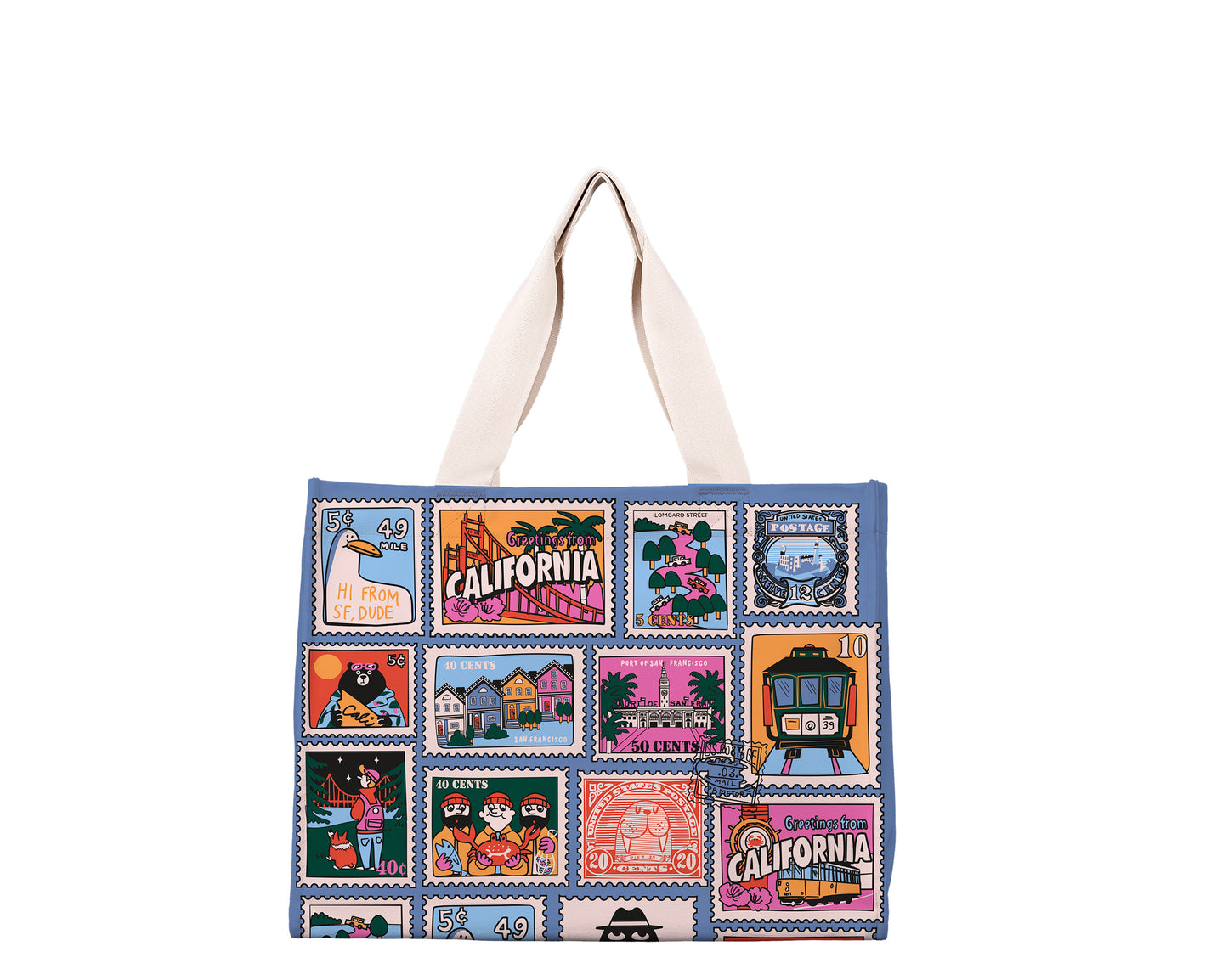 SF Stamp Travel Tote Bag