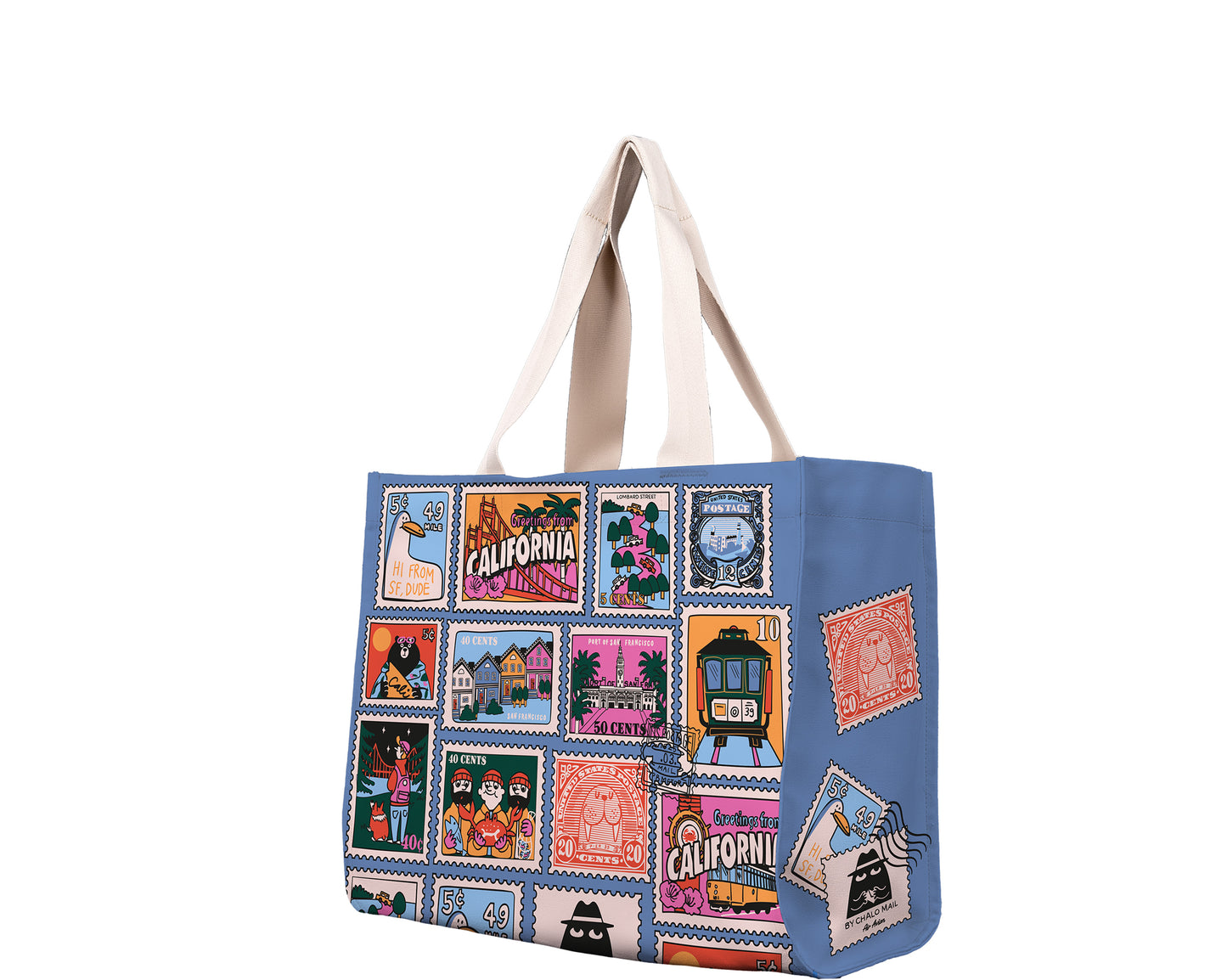 SF Stamp Travel Tote Bag