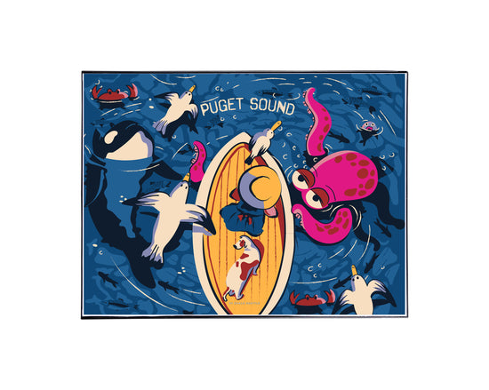 Seattle Marine Life Art Print