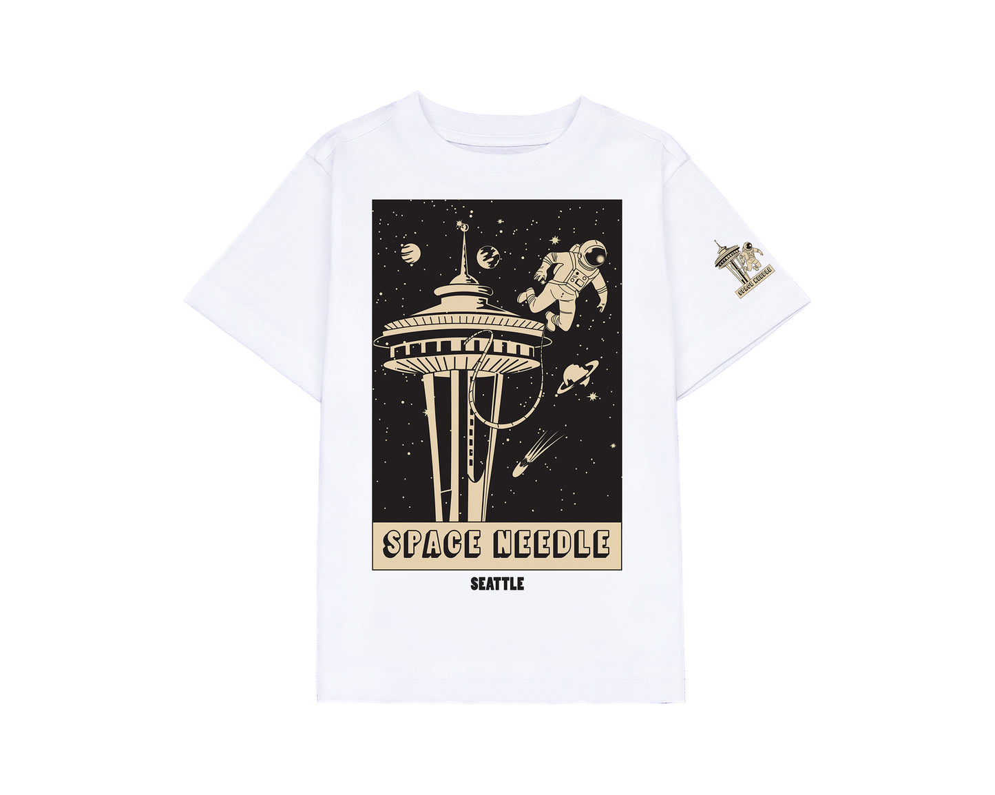 Space Needle Walker White T-Shirt