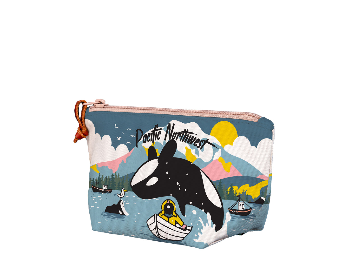 PNW Leaping Orca Medium Pouch